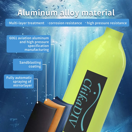 Portable 1L 3000PSI Scuba Lung Tank