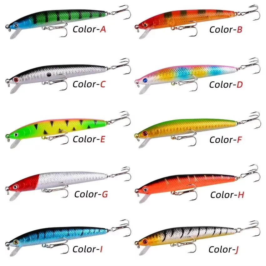 10 Piece Minnow Fishing Lures