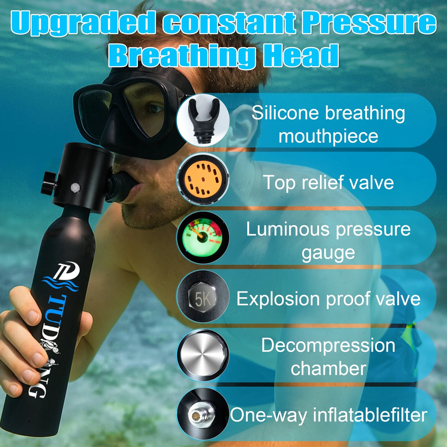 0.5L Mini Scuba Diving Tank