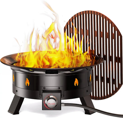 Portable Firepit With Grilling Grate