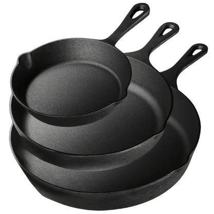 Cast Iron Skillet 3 Piece Set