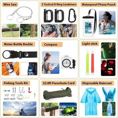 250Pcs Emergency Survival Kit