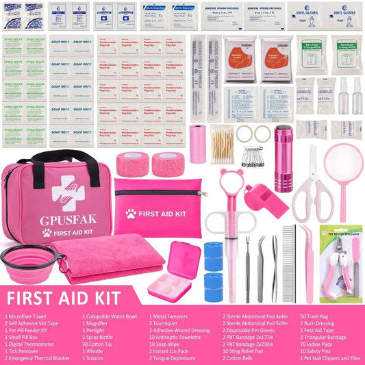 136pcs Dog First Aid Kit