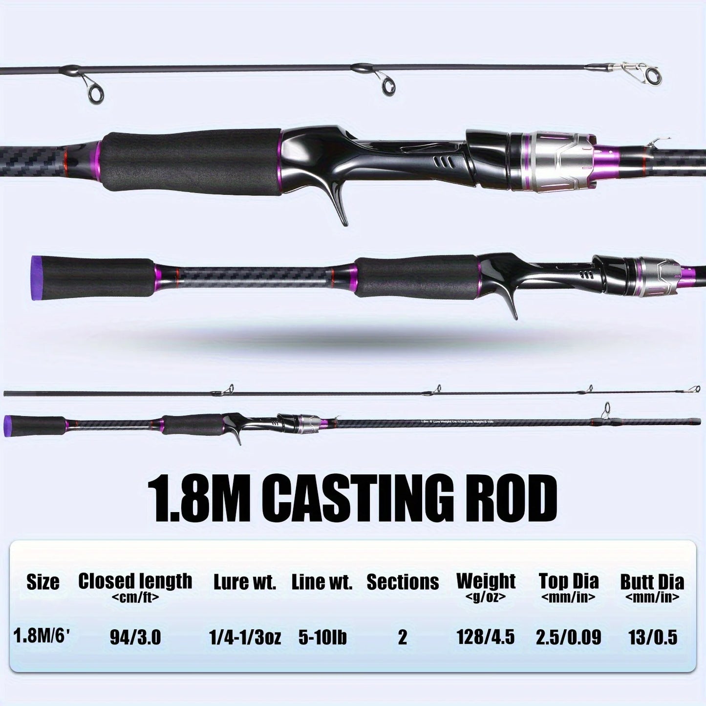 180cm Carbon Fiber Telescopic Fishing Rod