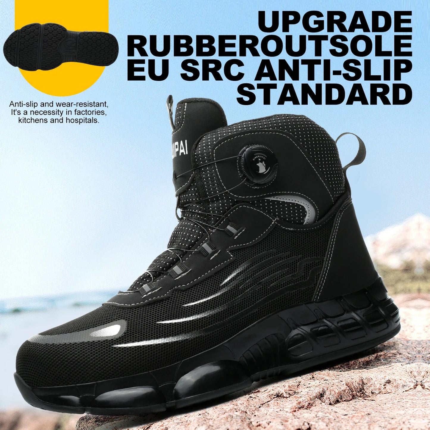 Men's High Top Lace-Free Shoes