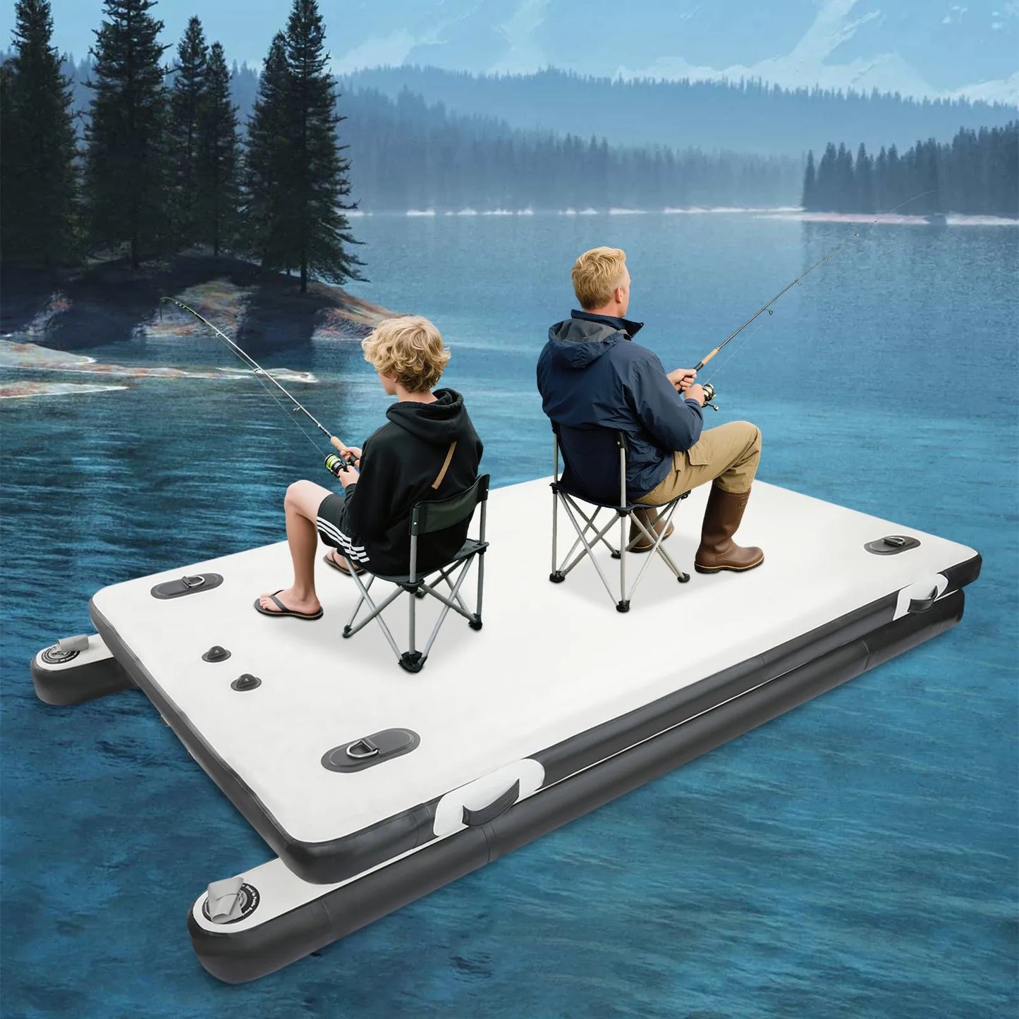 Portable Inflatable Multi Person Fishing Platform