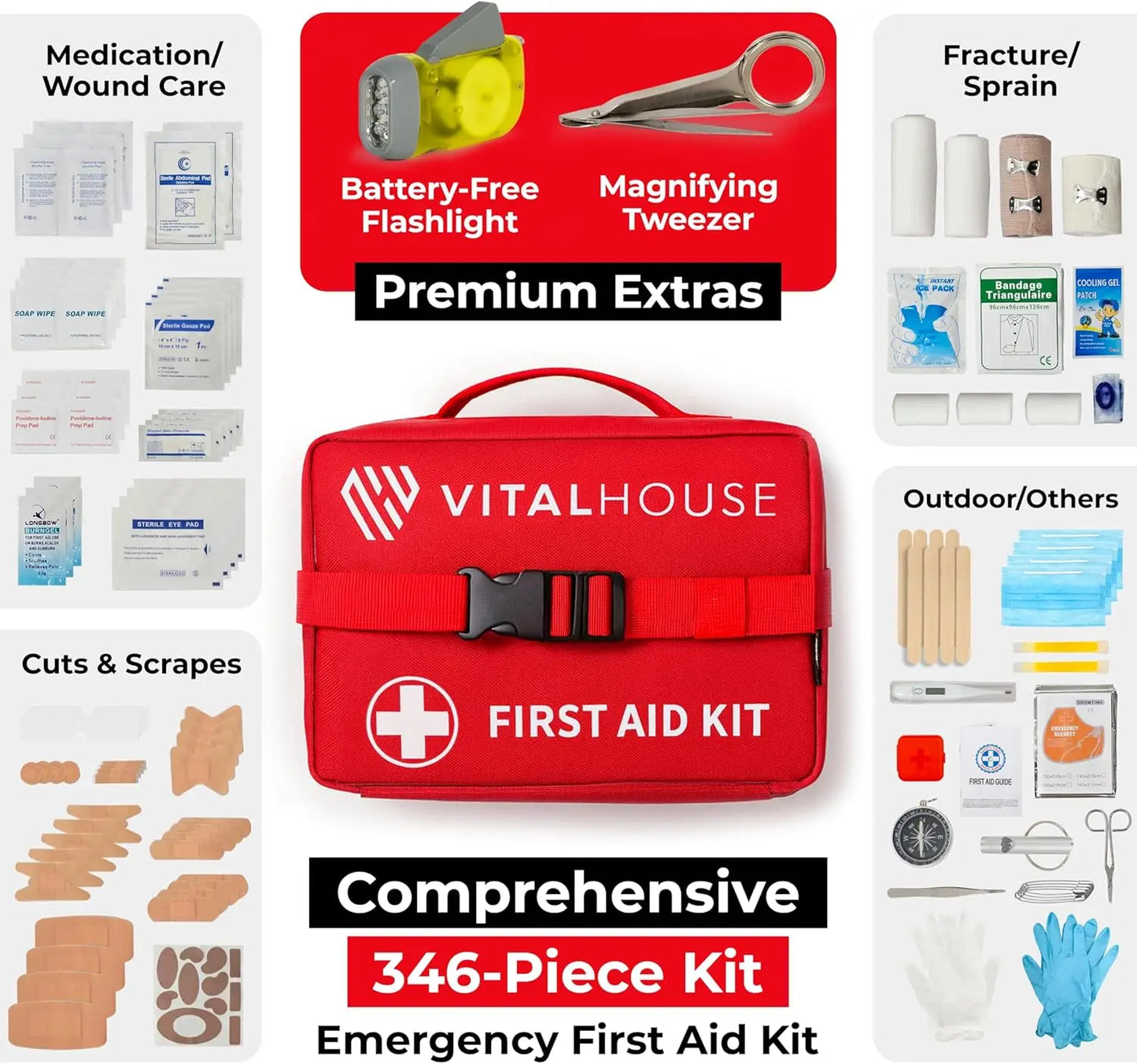 346-Piece Emergency First Aid Kit