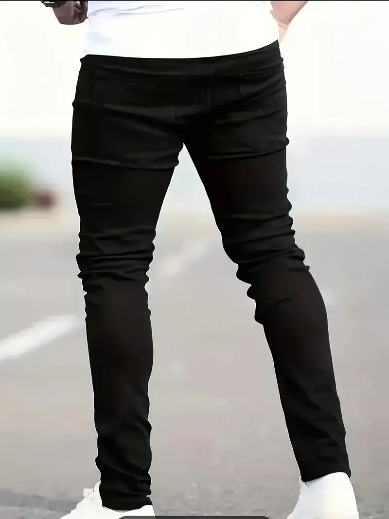 Men's Slim-Fit Black Jeans