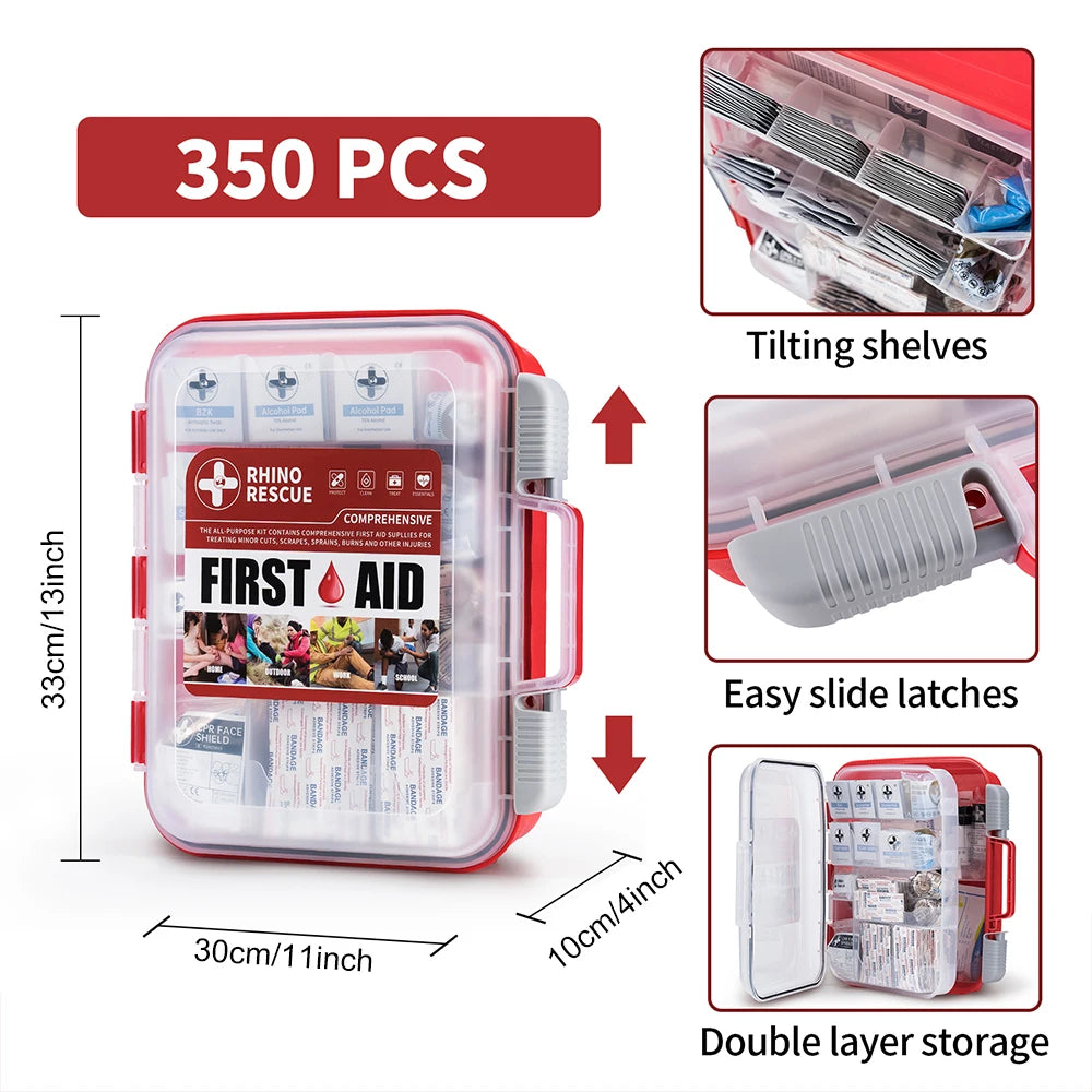 350 Pieces OSHA All-Purpose First Aid Kit