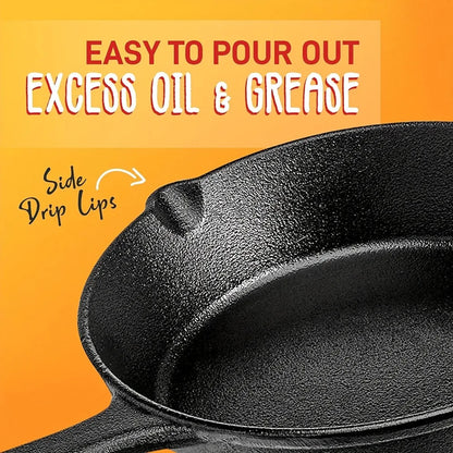 Cast Iron Skillet 3 Piece Set