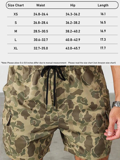 Mens Camo Cargo Shorts