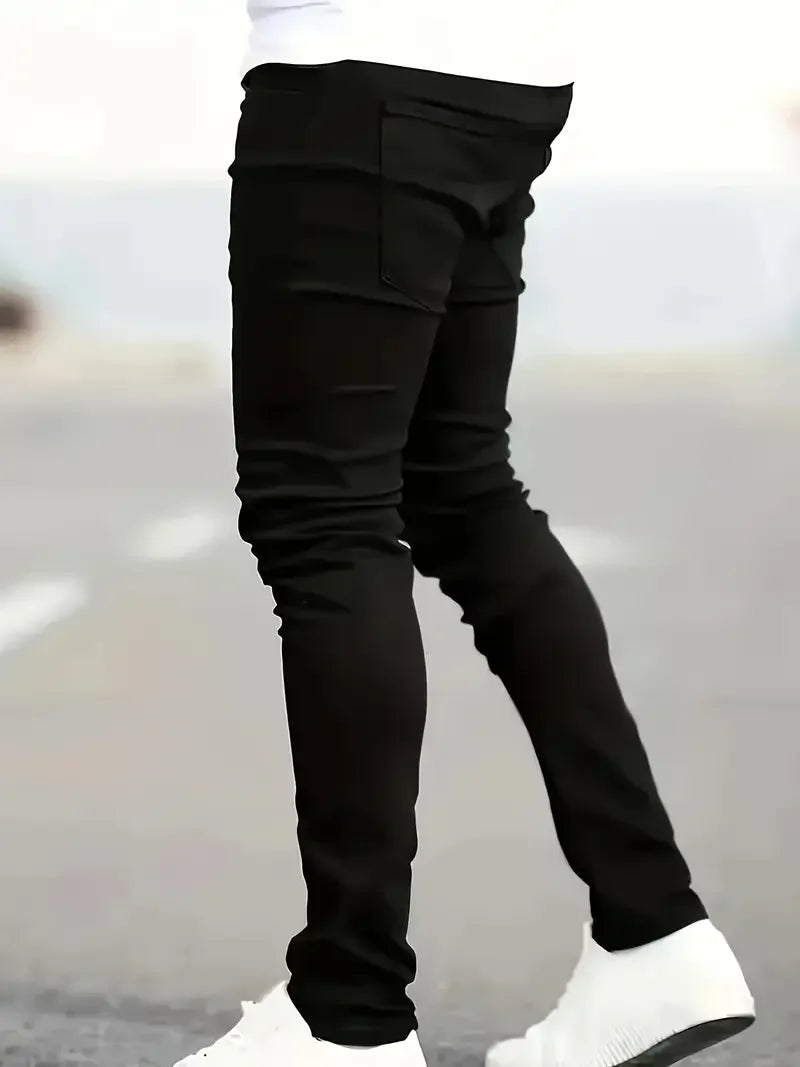 Men's Slim-Fit Black Jeans