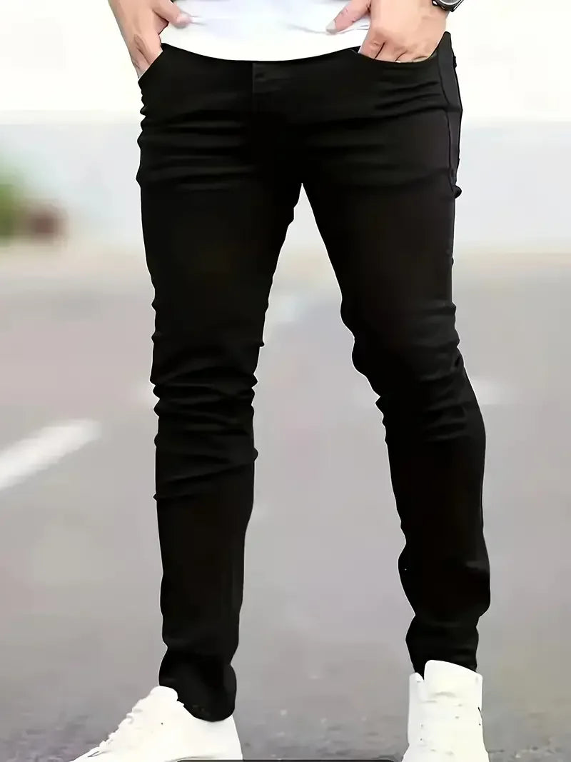 Men's Slim-Fit Black Jeans