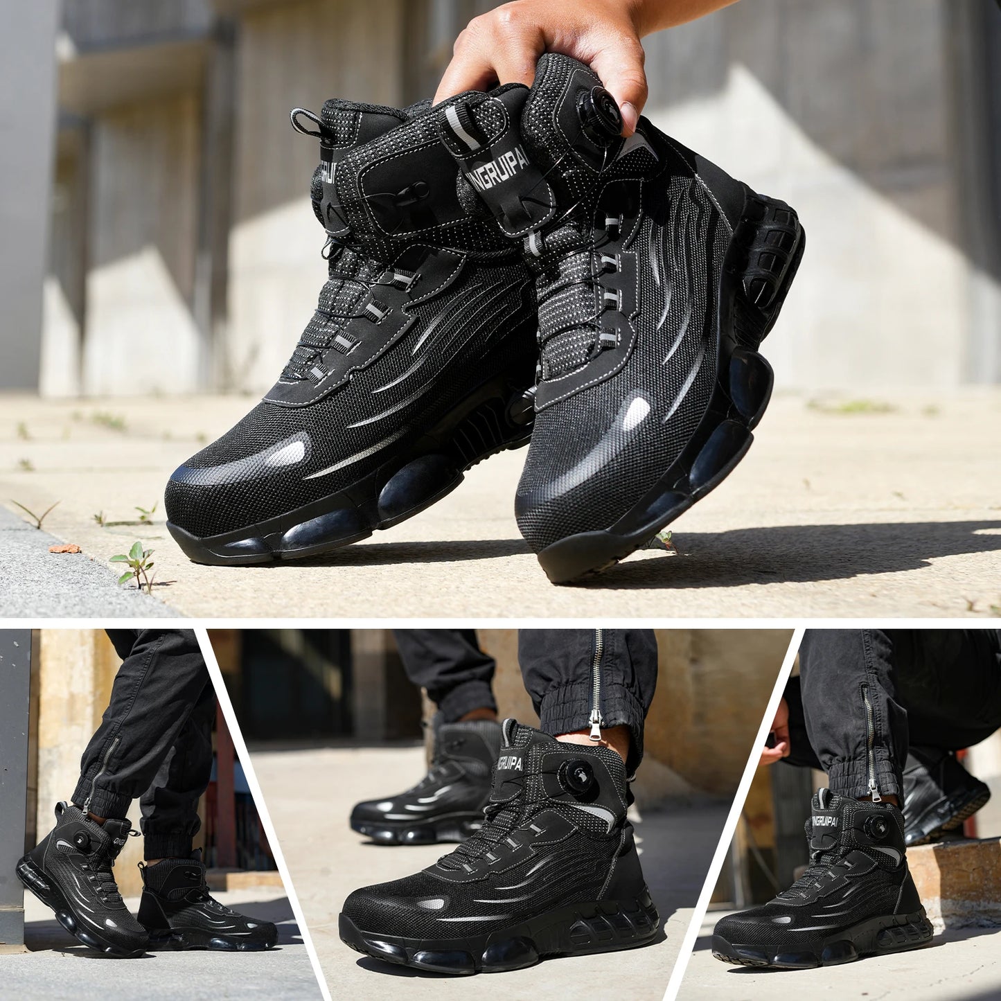 Men's High Top Lace-Free Shoes
