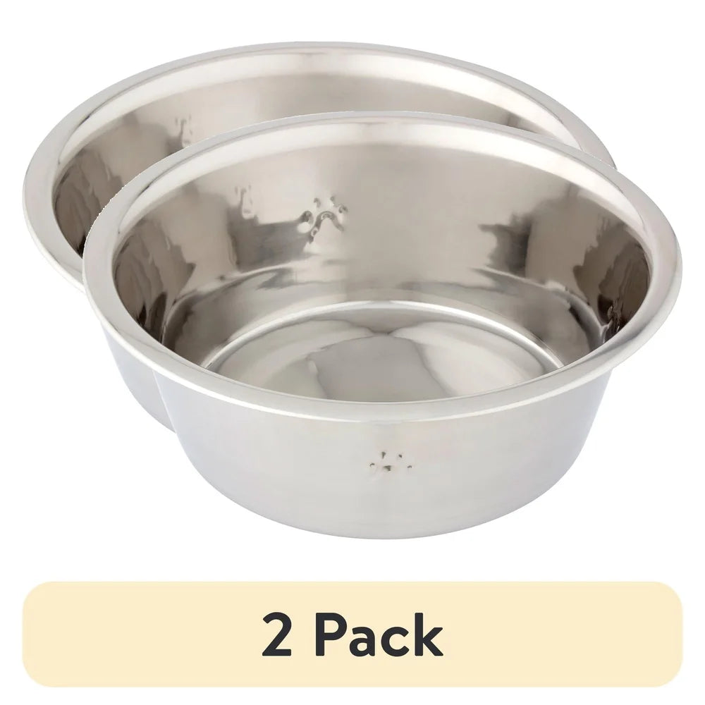 2 Pack Stainless Steel Dog Bowl