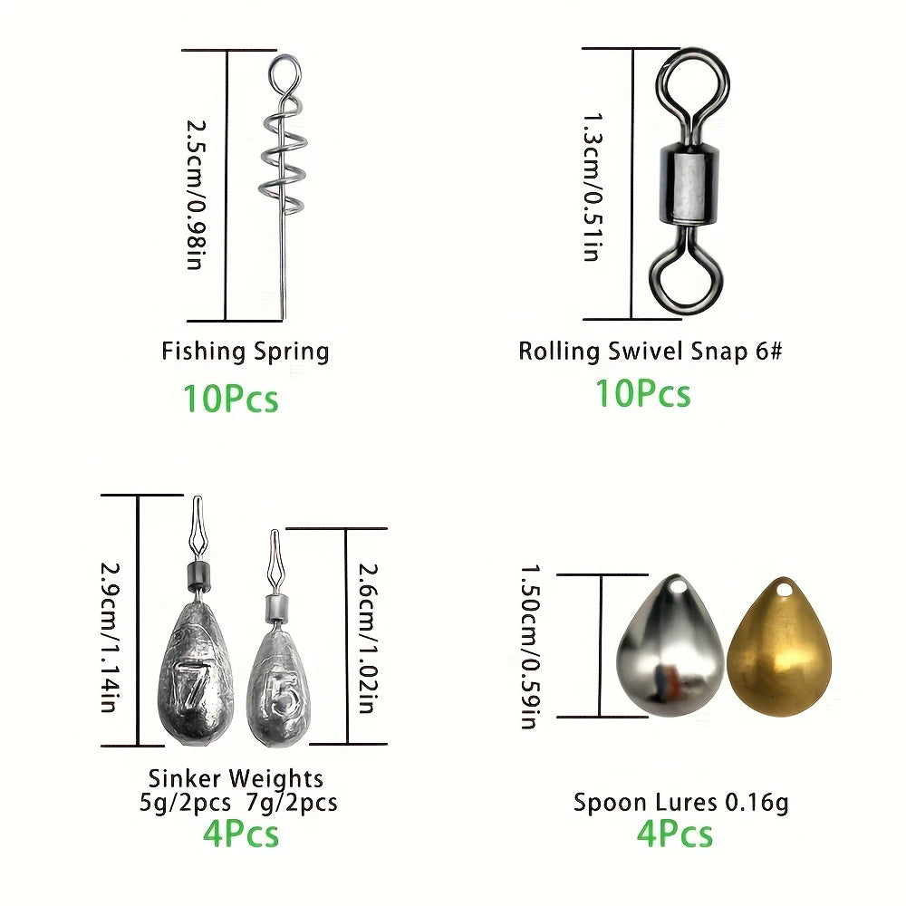 187pcs Ultimate Fishing Kit Set